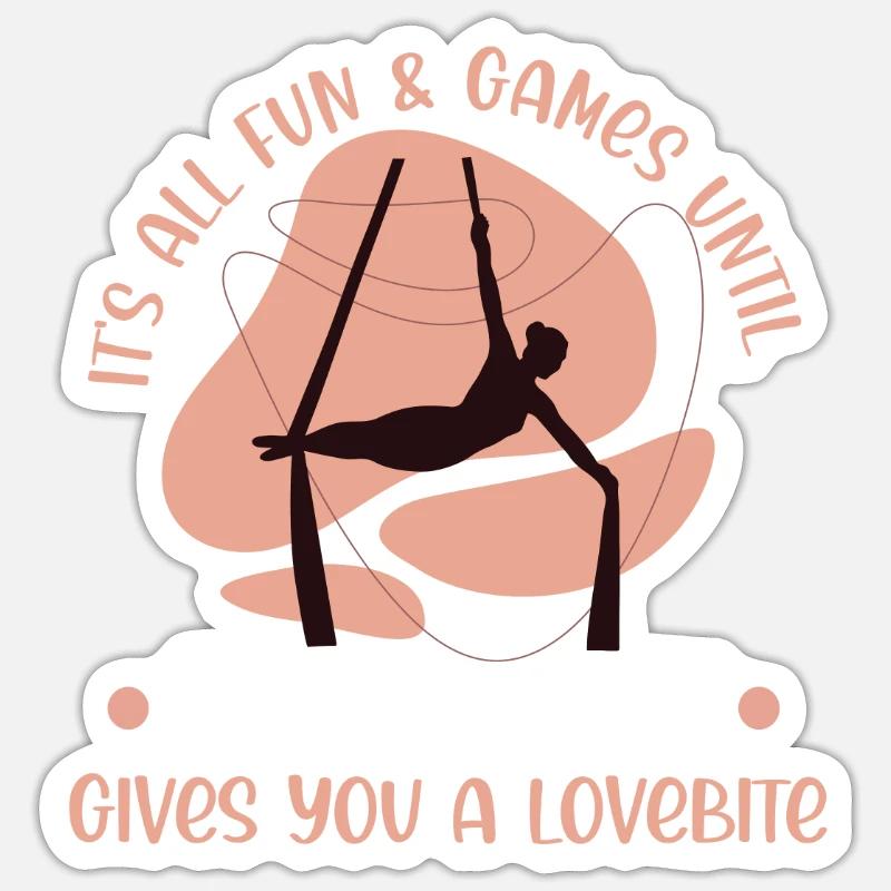 Acrobate - Sticker taille S (10 x 10 cm) - blanc mat