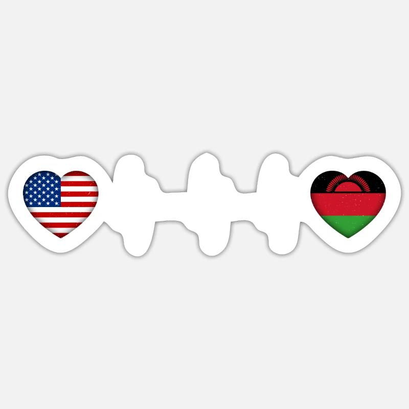 Malawi - Sticker size S (10 x 10 cm) - white matte