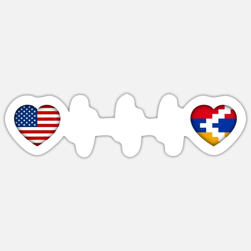 Haut-Karabakh - Sticker taille S (10 x 10 cm) - blanc mat