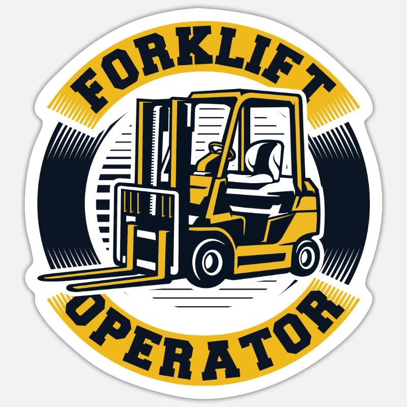 Forklift Operator All-terrain forklift Telehandler Sticker size S (10 x 10 cm)