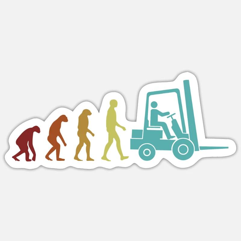 Forklift Evolution All-terrain forklift telehandler Sticker size S (10 x 10 cm)
