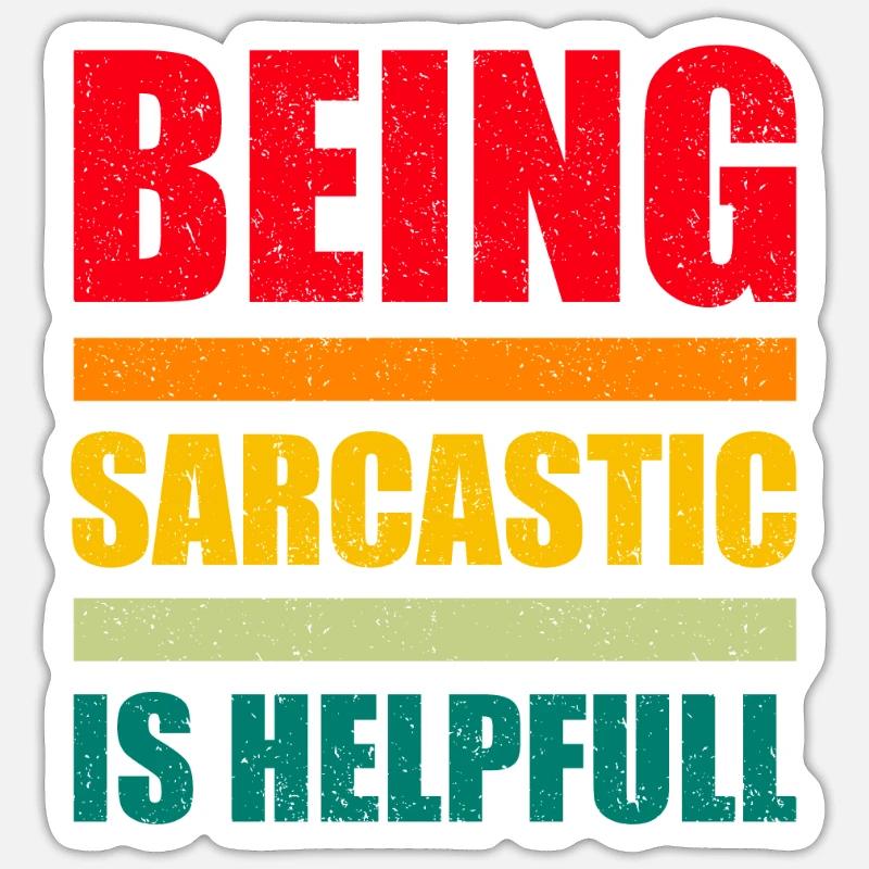 Schwarzer Humor - Sticker størrelse S (10 x 10 cm) - mat hvid