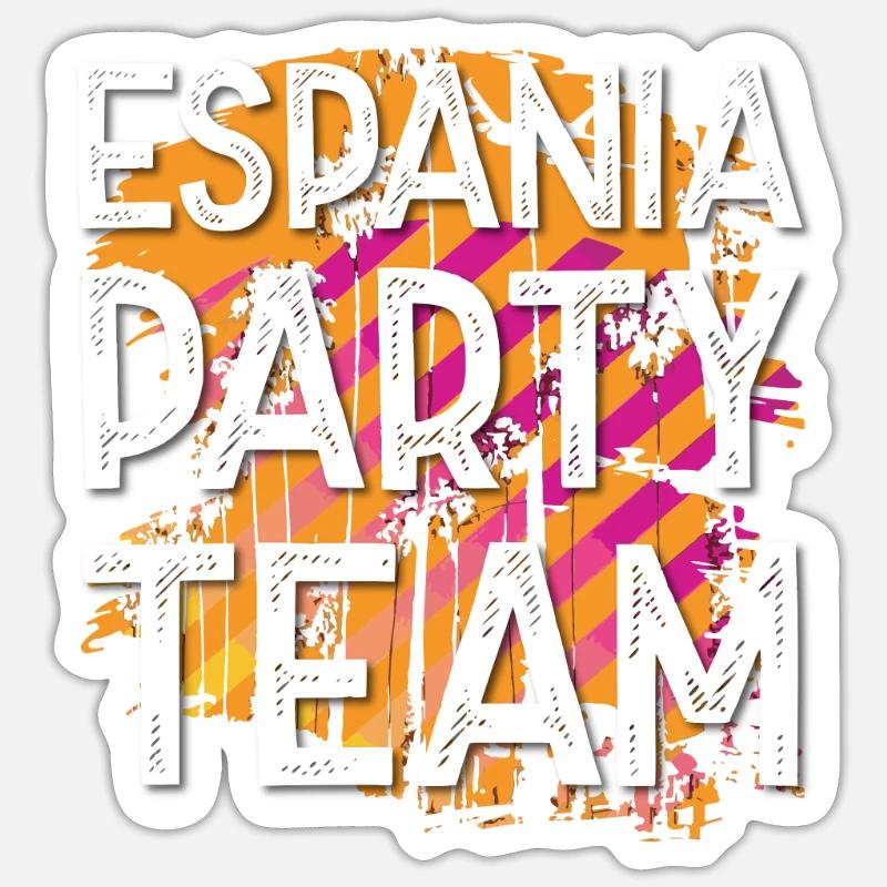 Équipe Espania Party - Sticker taille S (10 x 10 cm) - blanc mat