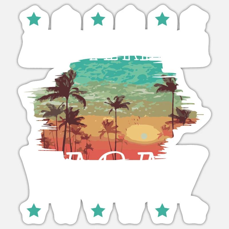 Amsterdam Urlaub - Sticker Größe S (10 x 10 cm) - Mattweiß