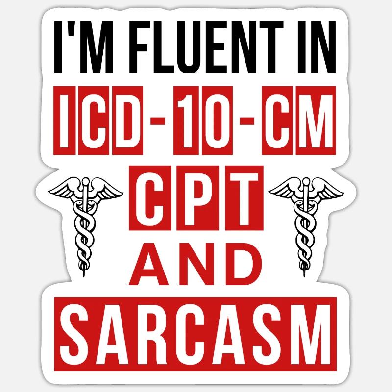 Medical Coder Profession Medical - Sticker size S (10 x 10 cm) - white matte