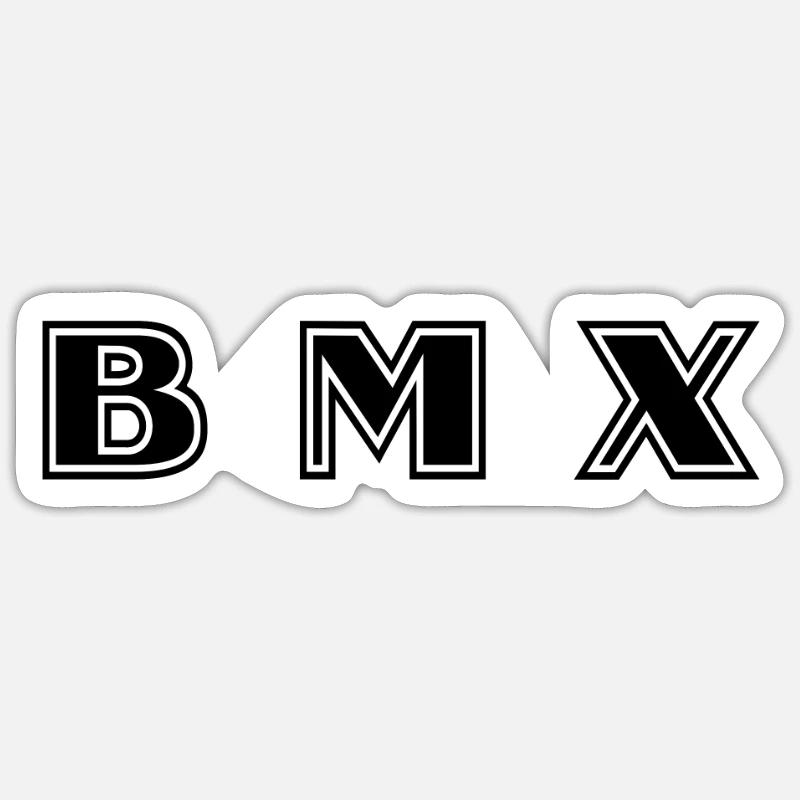 Lettrage BMX - Sticker taille S (10 x 10 cm) - blanc mat