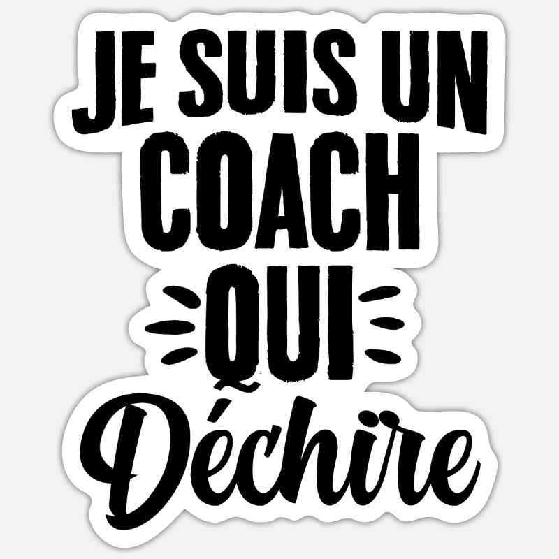 Ich bin ein Coach, der das Humorgeschenk zerreißt Sticker Größe S (10 x 10 cm)