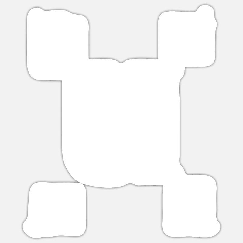 letetr U initial Sticker size S (10 x 10 cm)