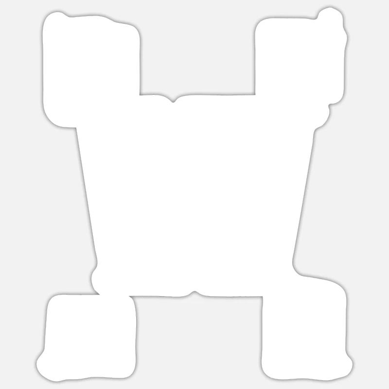 letter W initial - Sticker size S (10 x 10 cm) - white matte