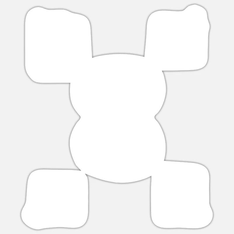 number 8 initial Sticker size S (10 x 10 cm)