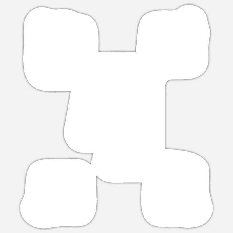 number 4 initial Sticker size S (10 x 10 cm)