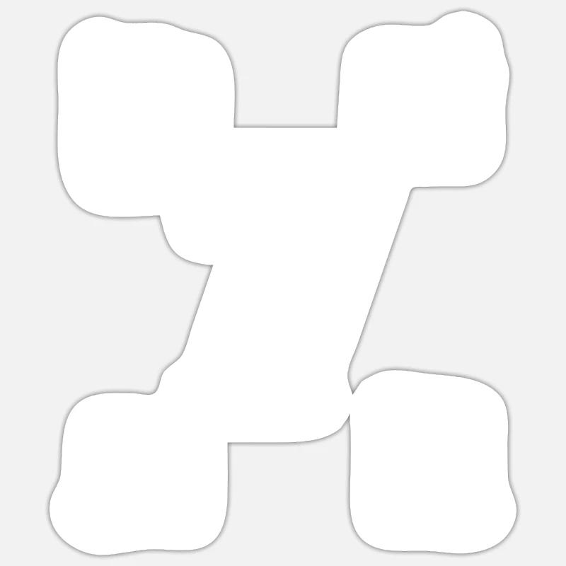 number 7 initial - Sticker size S (10 x 10 cm) - white matte