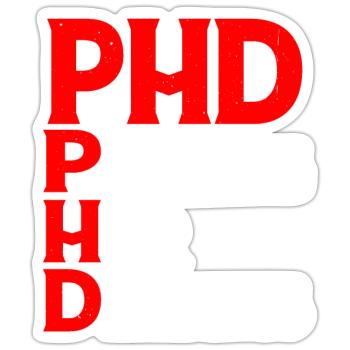 Phd Pursuing Her Dreams 8 - Sticker Größe S (10 x 10 cm) - Mattweiß - Vorne