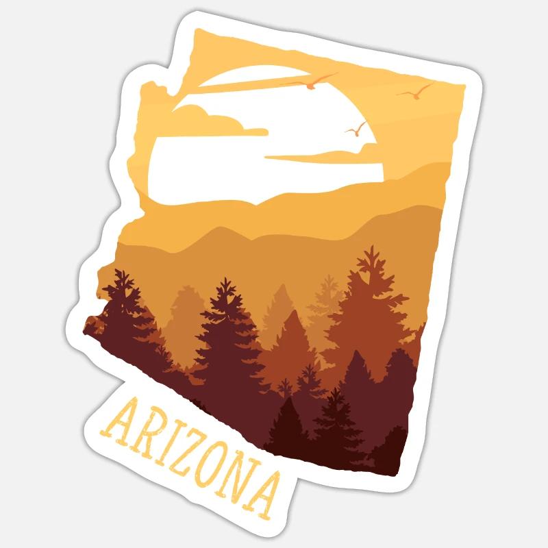 arizona - Sticker Größe S (10 x 10 cm) - Mattweiß