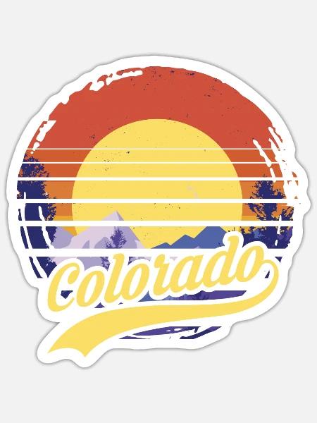 colorado - Sticker Größe S (10 x 10 cm) - Mattweiß
