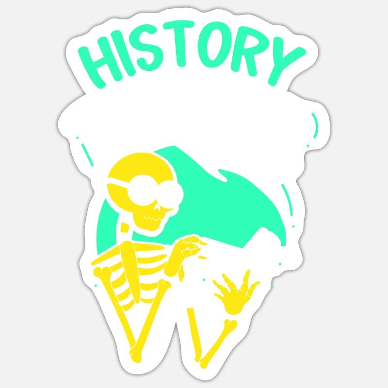 Geschichtslehrer Lehrer Geschichte Beruf - Sticker Größe S (10 x 10 cm) - Mattweiß