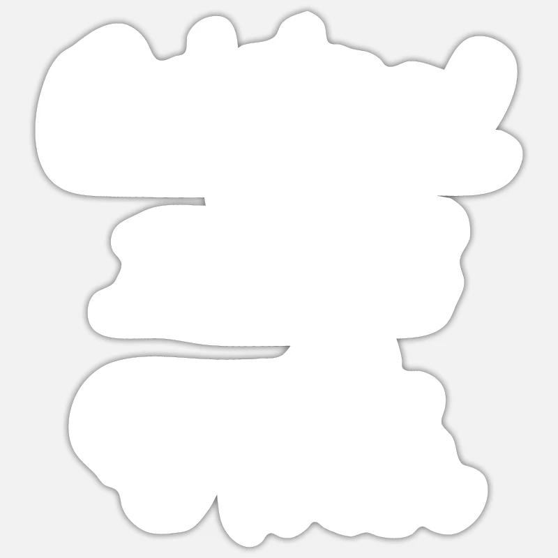 Noé 100% original - Sticker taille S (10 x 10 cm) - blanc mat