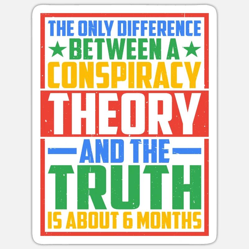 The Only Difference Between A Conspiracy 10 Sticker Größe S (10 x 10 cm)