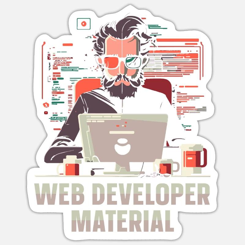 Web Developer Webdeveloper Cool - Sticker size S (10 x 10 cm) - white matte