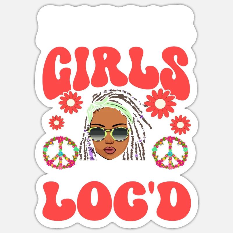 Dreadlocks - Sticker size S (10 x 10 cm) - white matte