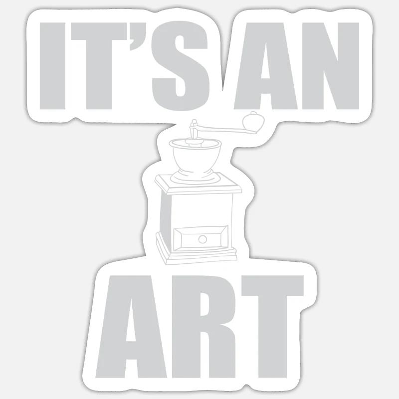Manual Coffee Grinders Quote - Sticker size S (10 x 10 cm) - white matte