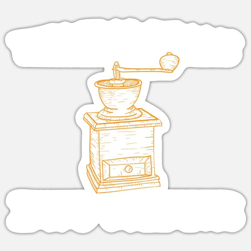 Coffee grinder Sticker size S (10 x 10 cm)