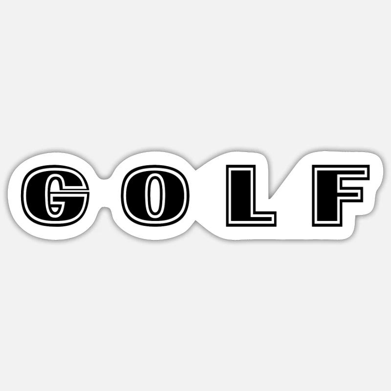 Golf lettering - Sticker size S (10 x 10 cm) - white matte
