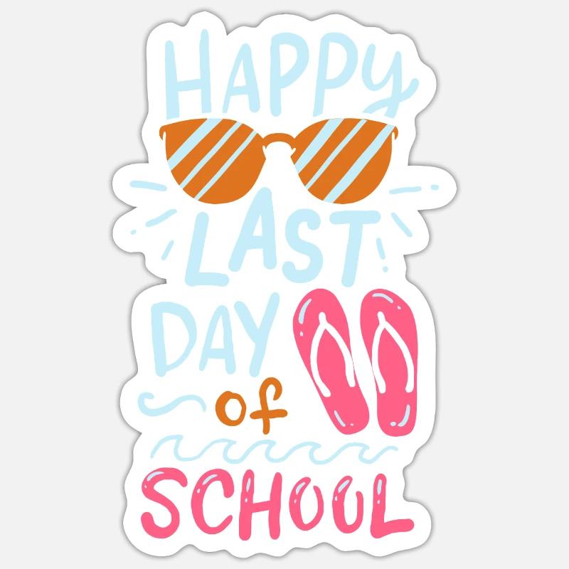 Dernier jour d’école d’été Sticker taille S (10 x 10 cm)