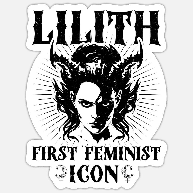 Lilith, Dämon, Gothic, Mythologie, Folklore, Sticker Größe S (10 x 10 cm)