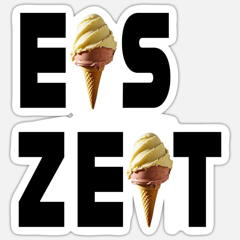 Eiszeit mit Eis - Sticker Größe S (10 x 10 cm) - Mattweiß