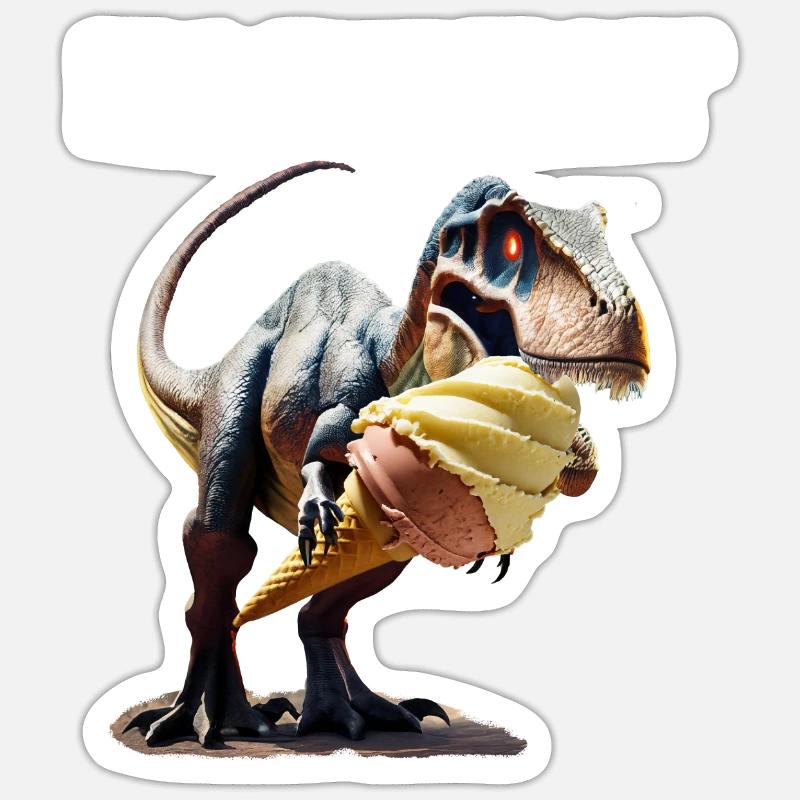 Eiszeit mit Dinosaurier Sticker Größe S (10 x 10 cm)