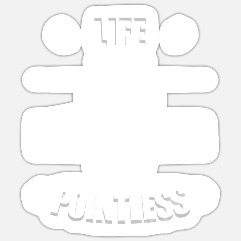 Life is possible pointless - Longhaired Pointer Sticker size S (10 x 10 cm)