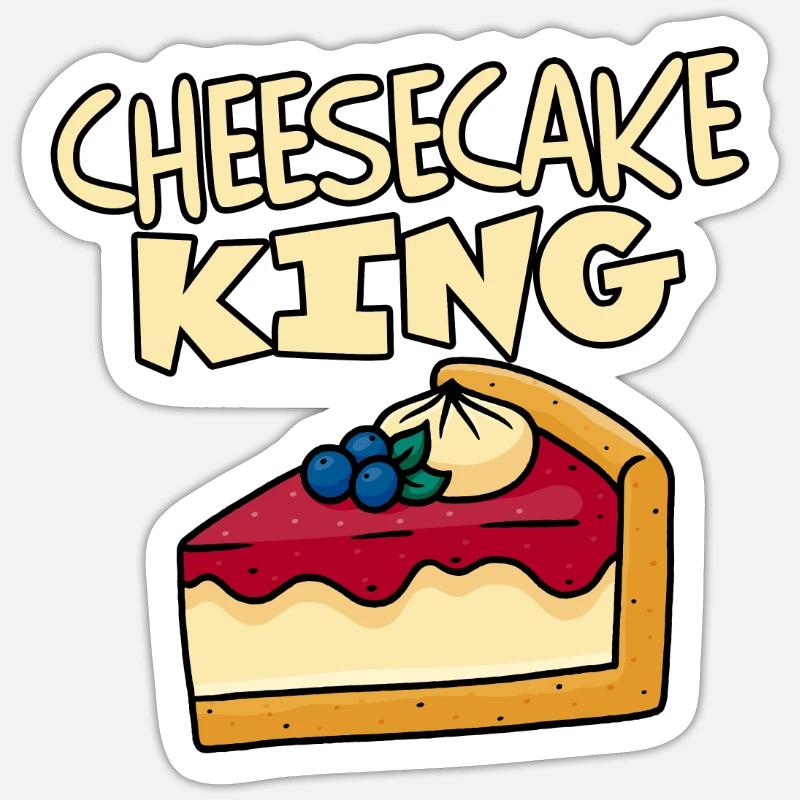 Cheesecake King 2 - Sticker size S (10 x 10 cm) - white matte