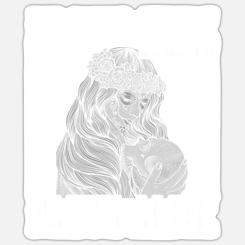 Drôle de gothique - Sticker taille S (10 x 10 cm) - blanc mat