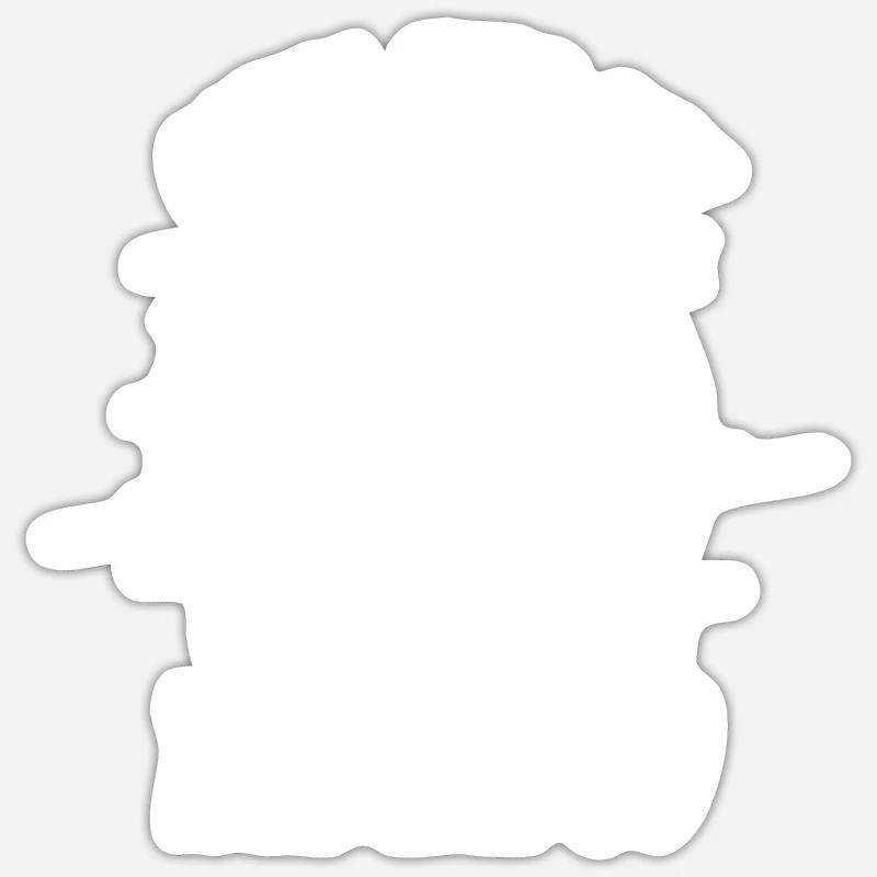 Bouddha bouddhiste drôle - Sticker taille S (10 x 10 cm) - blanc mat