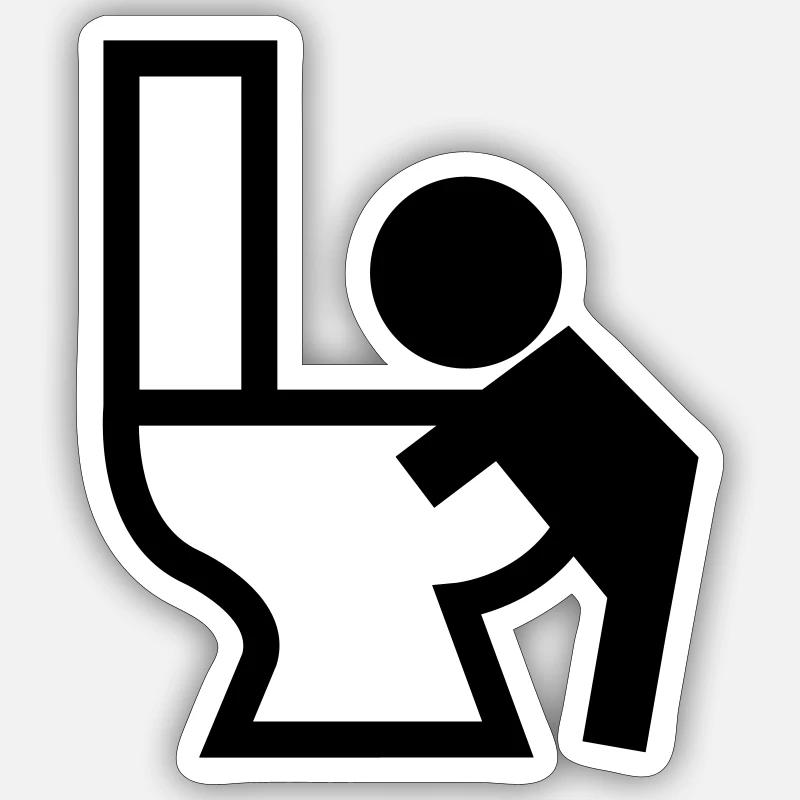 Vomiting Puck Sick Sticker size S (10 x 10 cm)