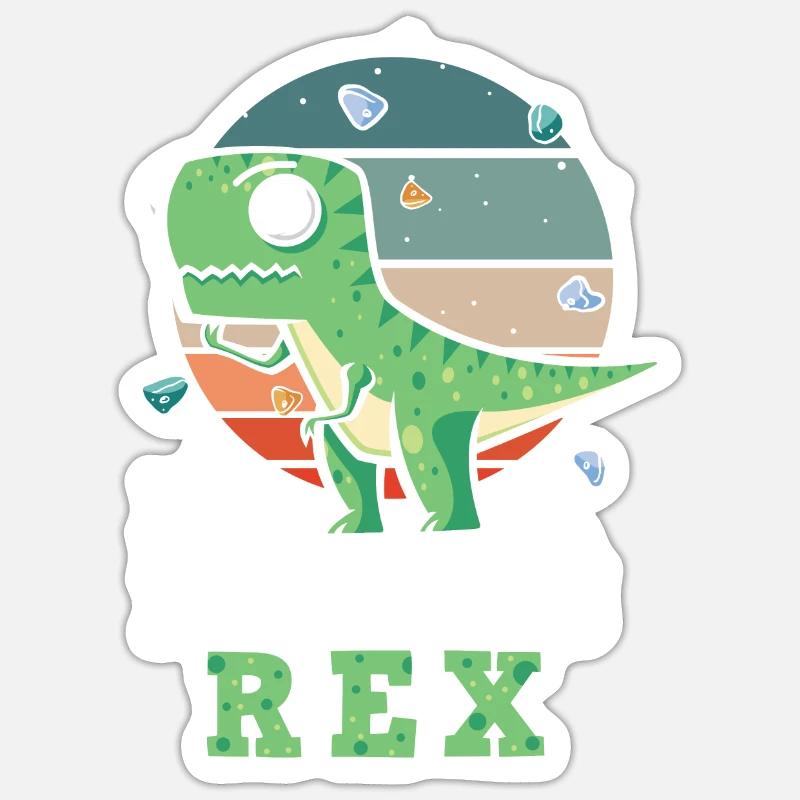 Angst Design Ich bin ein nervöser Rex Sticker Größe S (10 x 10 cm)