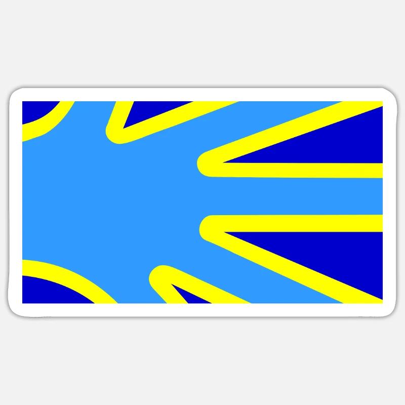 Drapeau de la communauté sourde - dgs asl - Sticker taille S (10 x 10 cm) - blanc mat