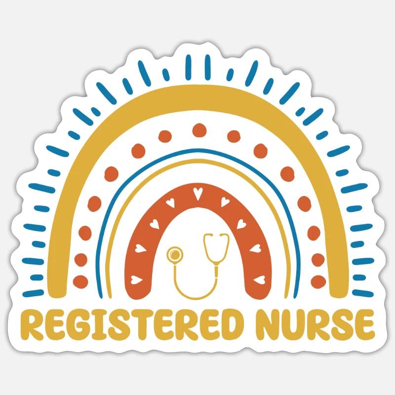 Conception de l’infirmière autorisée - Sticker taille S (10 x 10 cm) - blanc mat