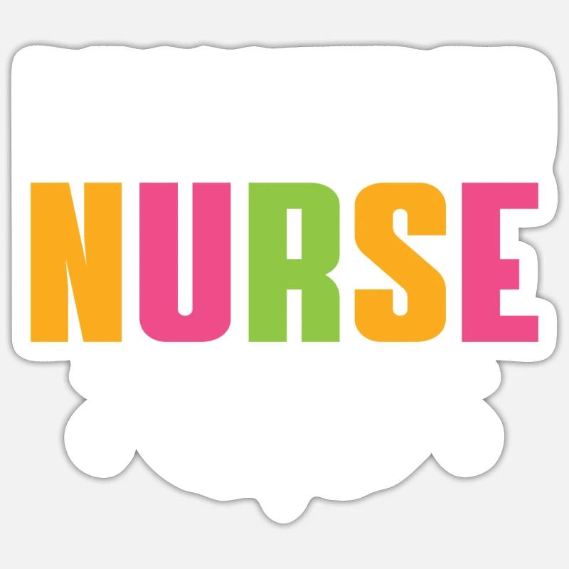 Equipement d’infirmière Rn Soins infirmiers - Sticker taille S (10 x 10 cm) - blanc mat
