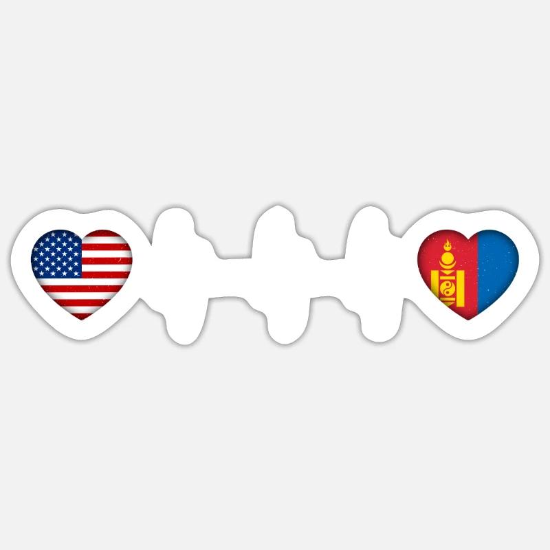 Mongolia - Sticker size S (10 x 10 cm) - white matte