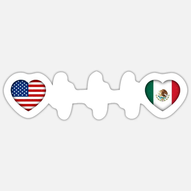 Mexique - Sticker taille S (10 x 10 cm) - blanc mat