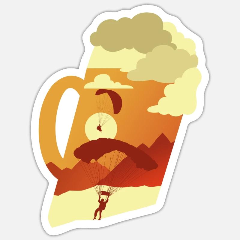 Funny skydiving saying Skydiver - Sticker size S (10 x 10 cm) - white matte