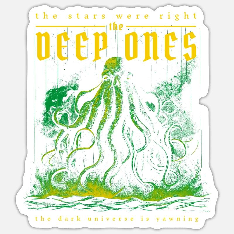 Monster mit Tentakeln - Sticker Größe S (10 x 10 cm) - Mattweiß