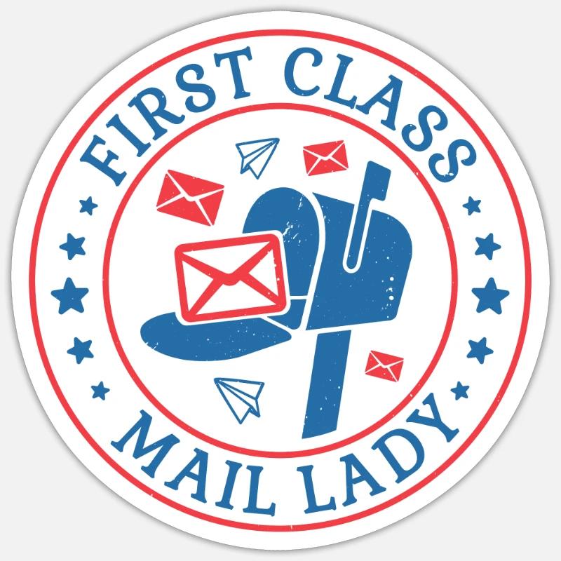 Postbote Postbotin Post Briefträger Sticker Größe S (10 x 10 cm)