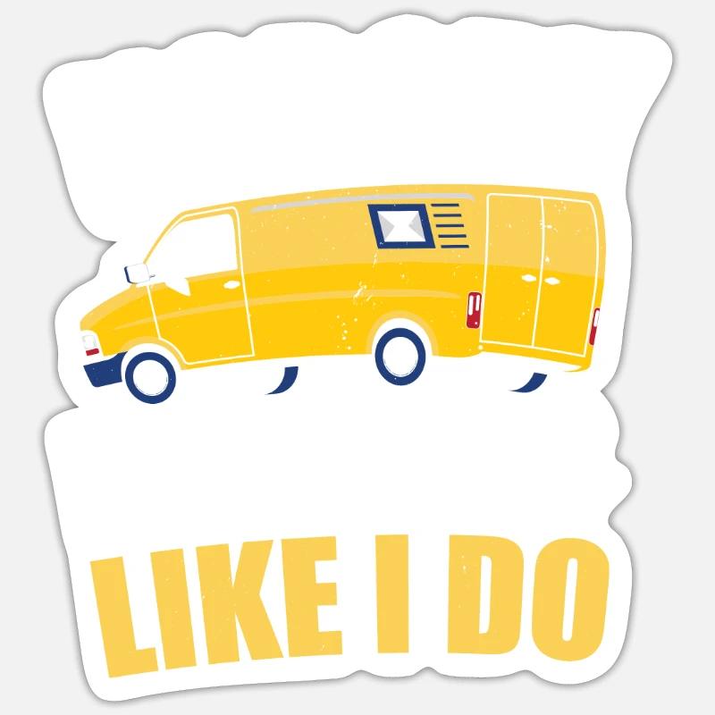 Postbote Postbotin Post Briefträger Sticker Größe S (10 x 10 cm)