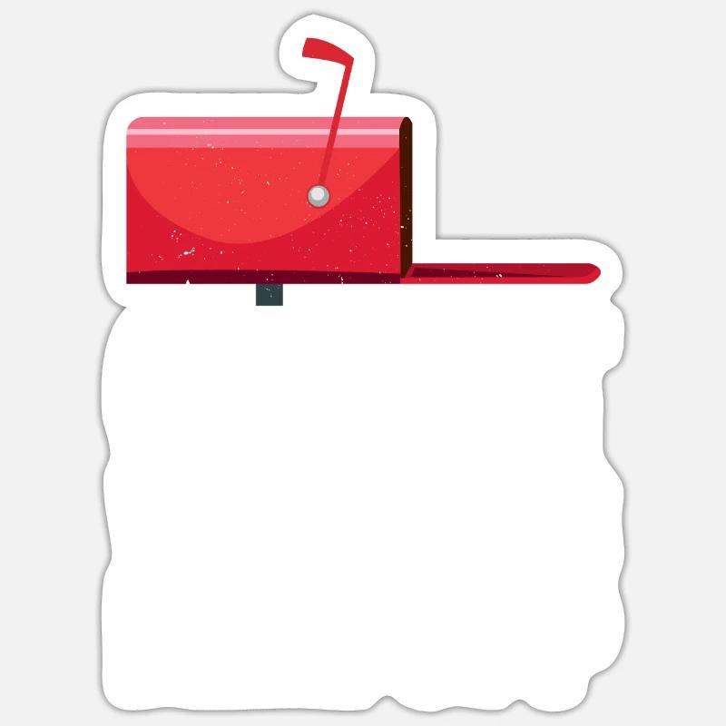 Postbote Postbotin Post Briefträger - Sticker Größe S (10 x 10 cm) - Mattweiß
