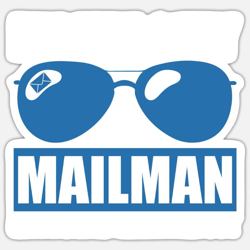 Postbote Postbotin Post Briefträger - Sticker Größe S (10 x 10 cm) - Mattweiß