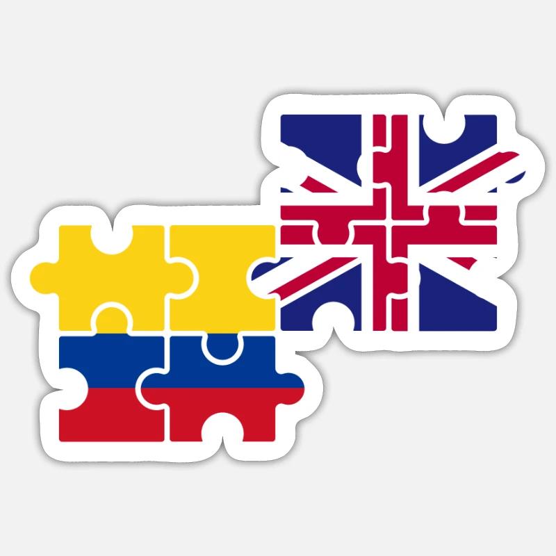 Colombie Drapeau du Royaume-Uni Colombie-Britannique - Sticker taille S (10 x 10 cm) - blanc mat