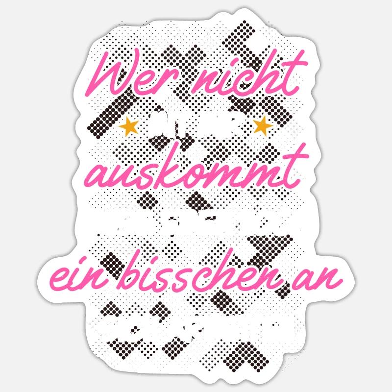 Arbeite an dir - lustiger Spruch - Sticker Größe S (10 x 10 cm) - Mattweiß